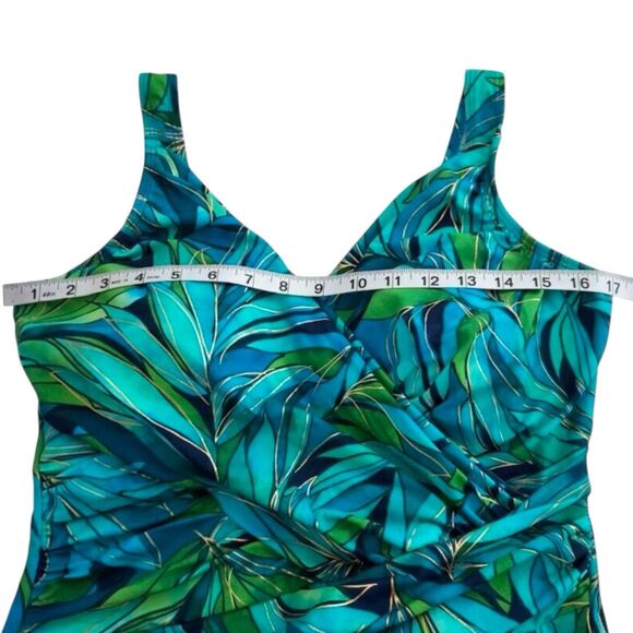 Kirkland Miraclesuit Women’s 1 Piece Swimsuit | Oceanus Palm Floral Size 16 - Picture 6 of 9